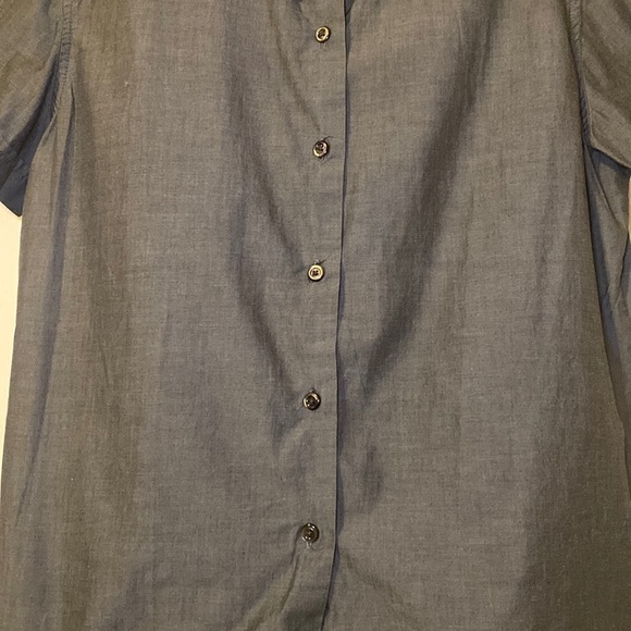Gap Vintage Women’s Dark Gray Button Up Collar Office Shirt Size Medium - Picture 2 of 6